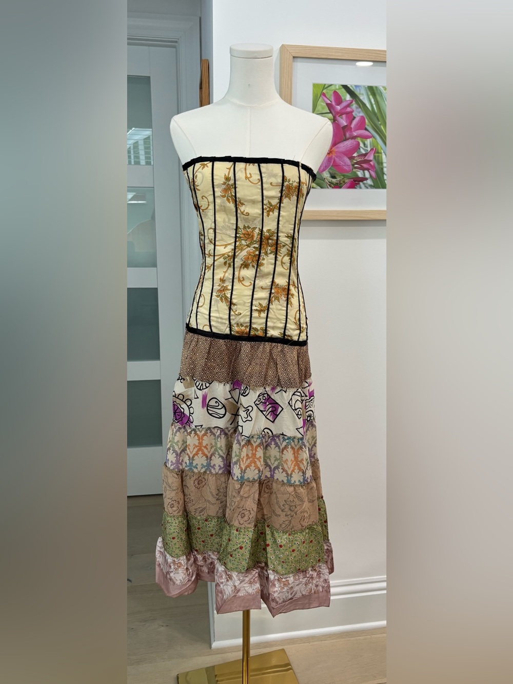NWT Junglee Bille Bohemian Tiered Maxi Dress One Size